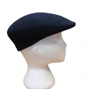 💥HOST PICK💥Brooks Stetson Newsboy Cap Size 7 Black Wool Made England Vintage